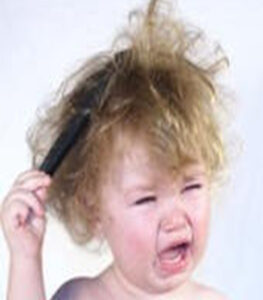 tangled hair